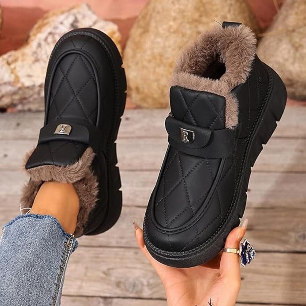 BRAND NEW ~ Women's Winter Snow Booties Shoes with Soft Faux Fur Lining ~ Size 7